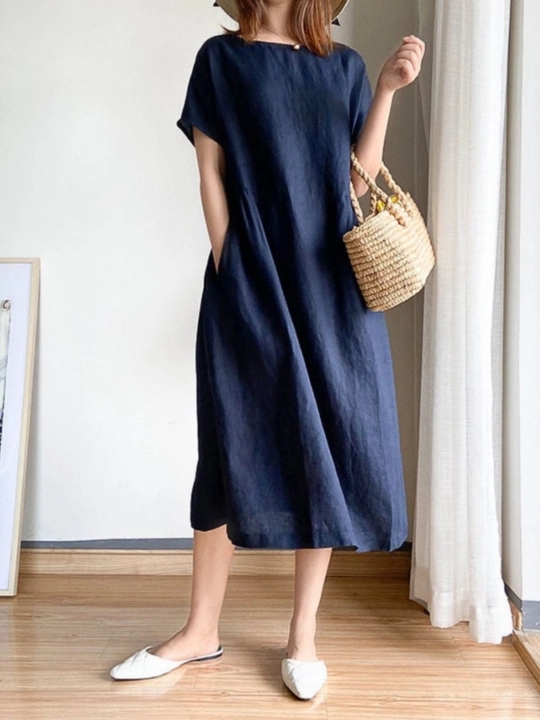 Женское летнее платье oversize миди