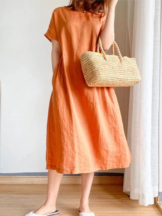 Женское летнее платье oversize миди