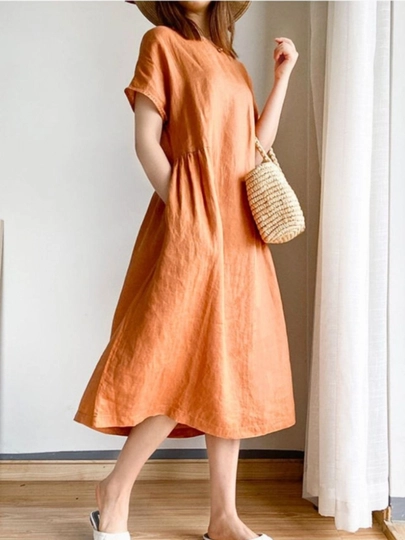 Женское летнее платье oversize миди