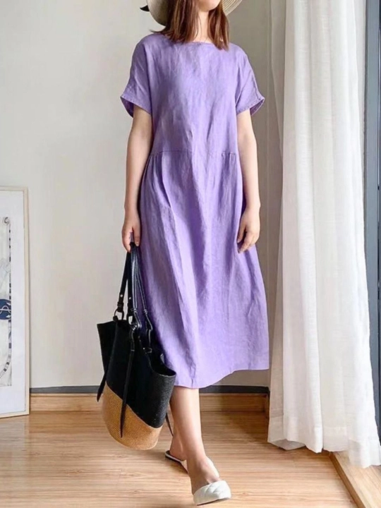 Ayollar uchun yozgi oversize midi ko‘ylak - 
