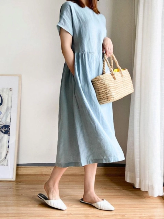 Женское летнее платье oversize миди