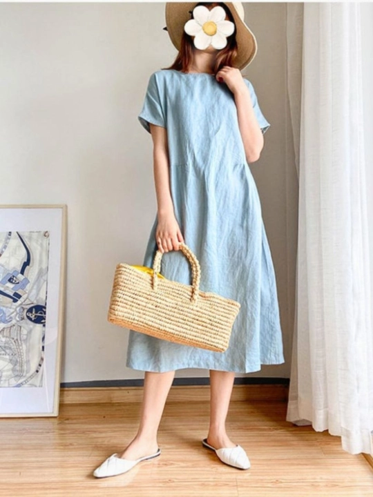 Женское летнее платье oversize миди
