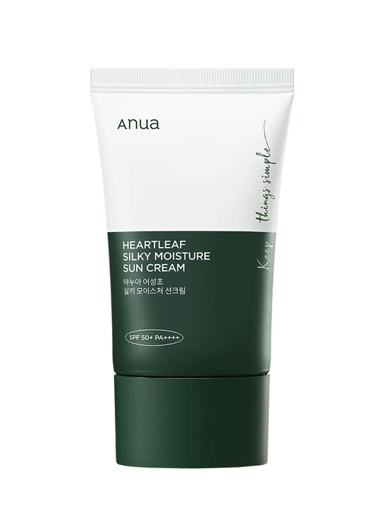 Солнцезащитный крем Anua Heartleaf Silky Moisture Sun Cream SPF50+ PA++++ - 