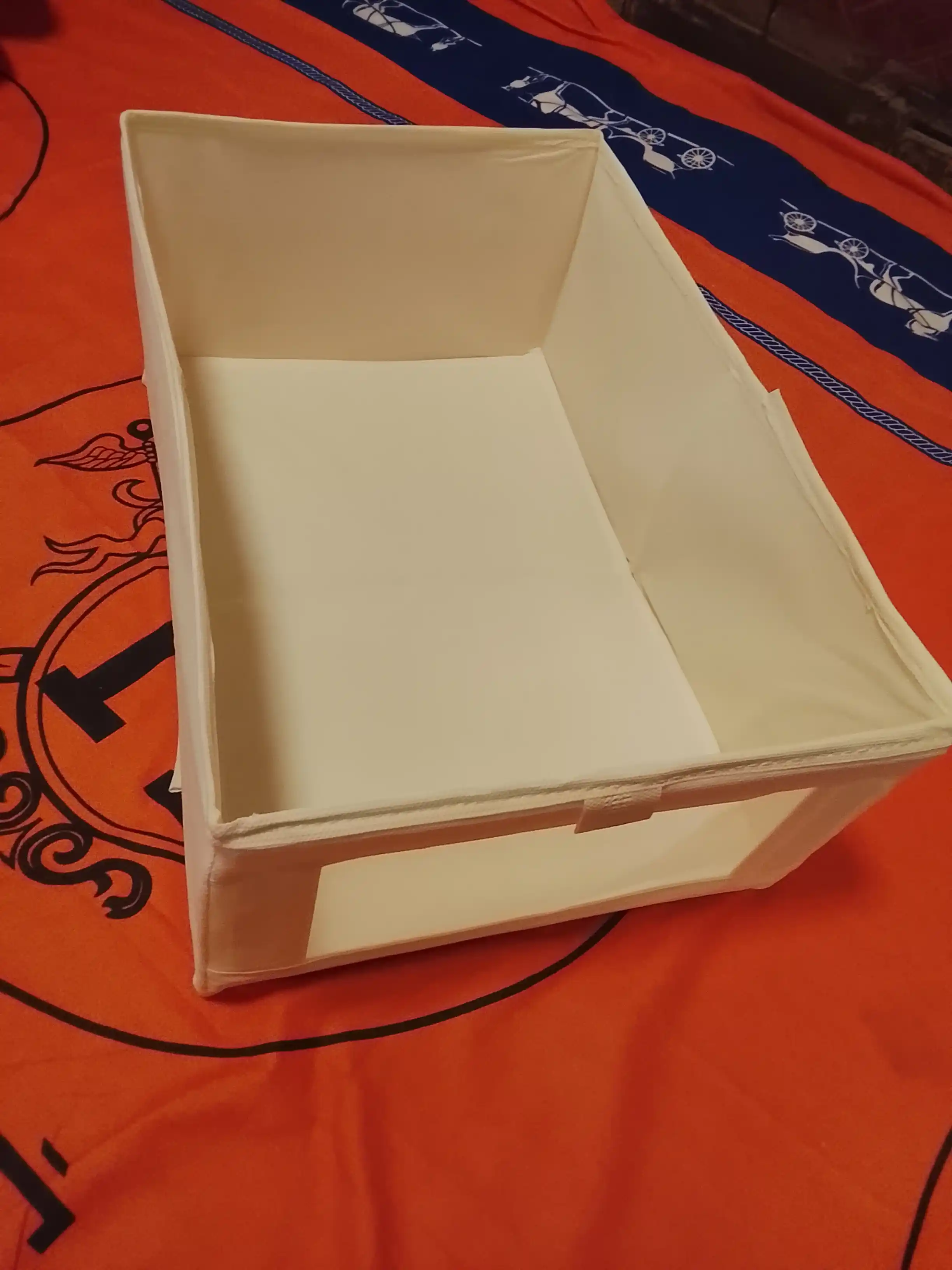 Корзина органайзер для хранения вещей, короб с окошком, складной 40x27x17 см, 1 шт
