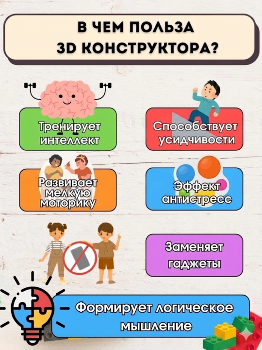 Конструктор 3D супергерой. Конструктор из блоков развивающая игрушка Человек-Паук Марвел