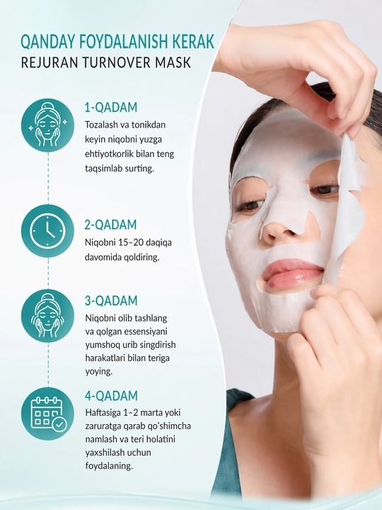 Тканевая маска для лица -обертывание Rejuran Turnover Mask с PDRN
