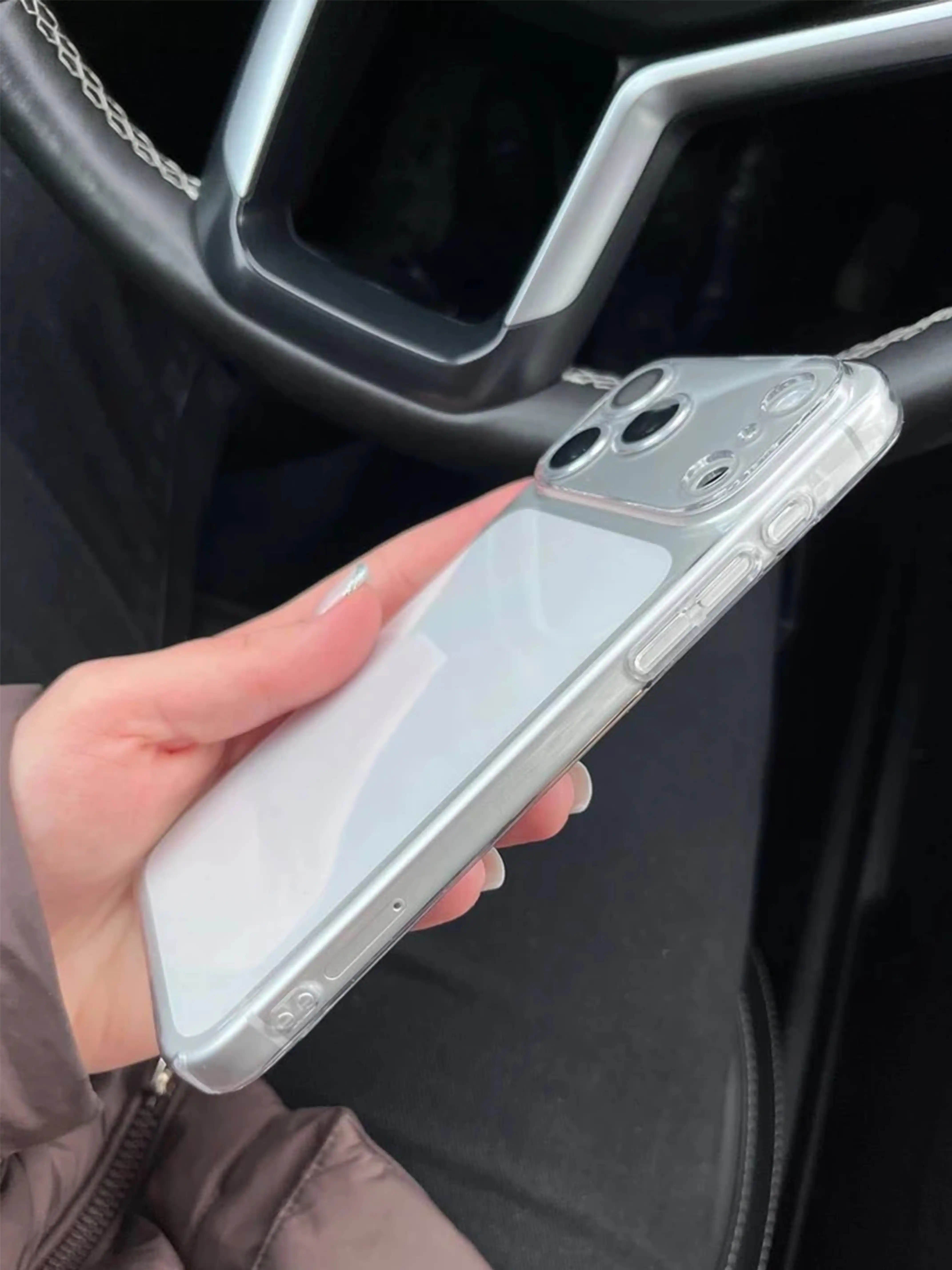 Чехол на iPhone XR, XS, 11, 12, 13, 14, 15, 16, 17, Pro, Max, Plus, прозрачный, силикон