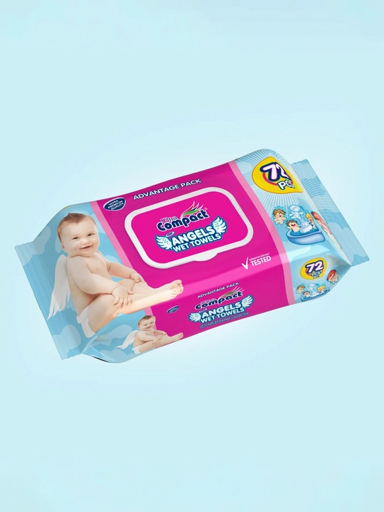 ULTRA COMPACT Детские влажные салфетки "Angels" 72шт