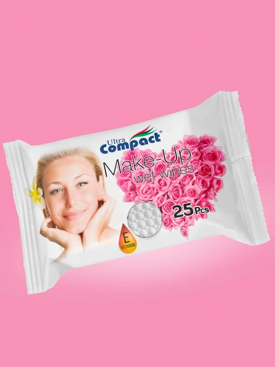 ULTRA COMPACT Влажные cалфетки для снятия макияжа "Роза", 25 шт