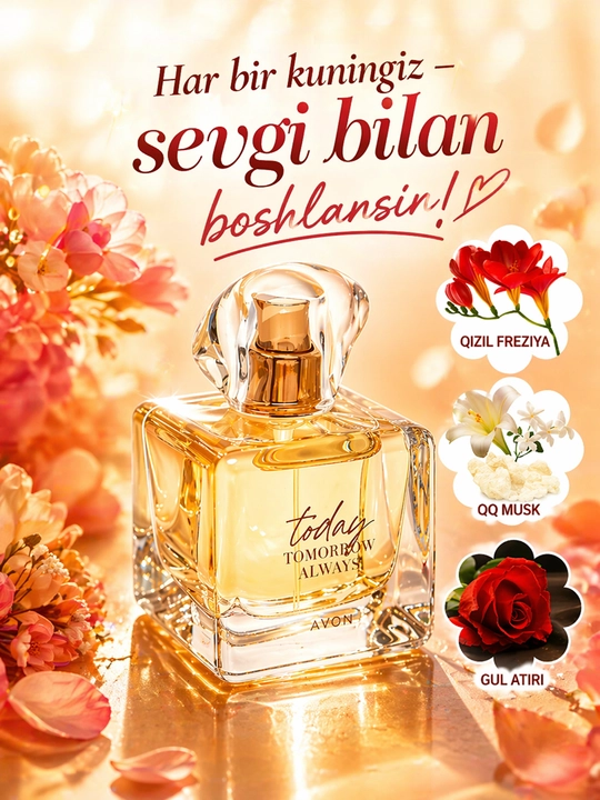 Barqaror parfum — birinchi nafasdanoq maftun etuvchi nozik ayolbaxsh hid, 50 ml