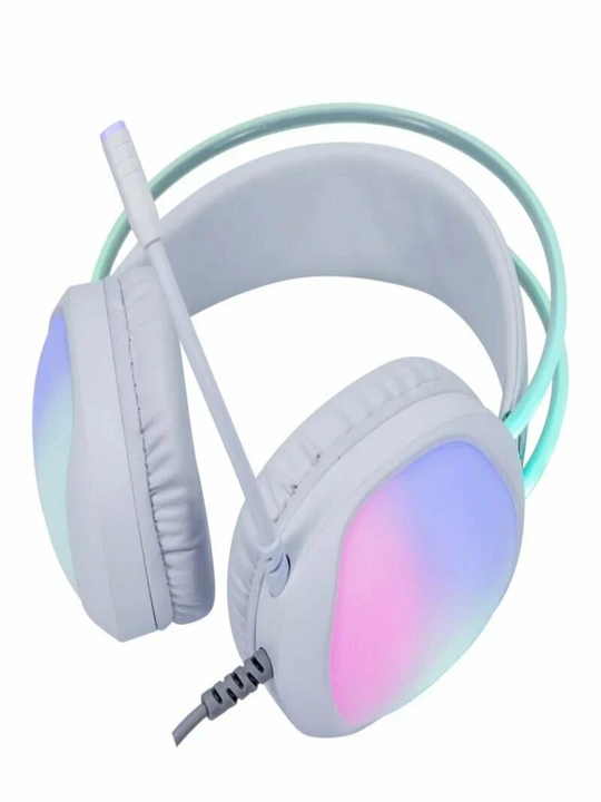 O'yin quloqchinlari, mikrofonli, simli, kompyuter uchun, RGB yoritgich bilan