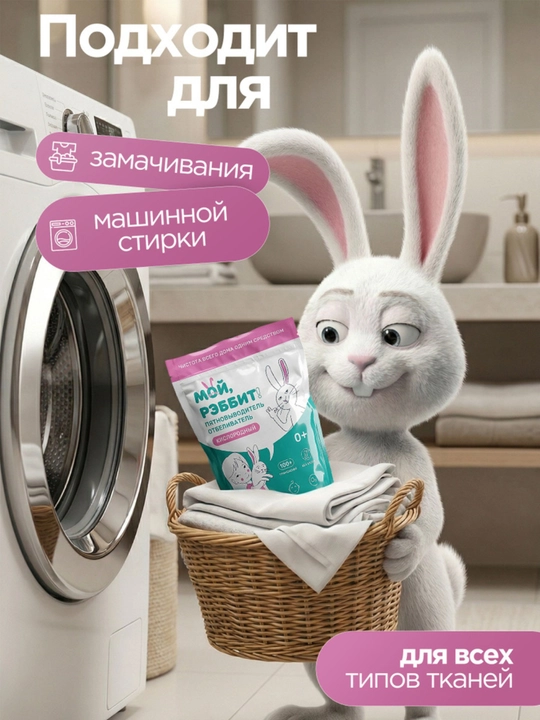 Ko‘p funksiyali kislorodli dog‘ ketkazuvchi, Moy, Rebbit! 800 gr