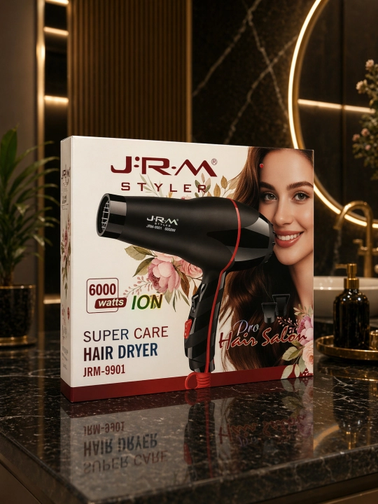 JRM Styler  professional fen, quvvati 6000watt, issiq va sovuq havo funksiyasiga ega