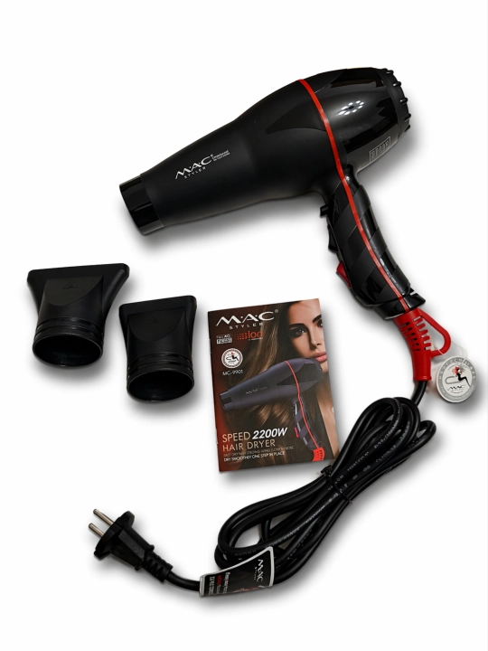 Soch fen MAC Styler, professional fen 2200W, soch quritgich, 3 rejim, 2 nasadka