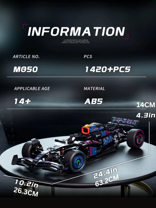 F1 Poyga Avtomobili 1:8 — Professional Konstruktor