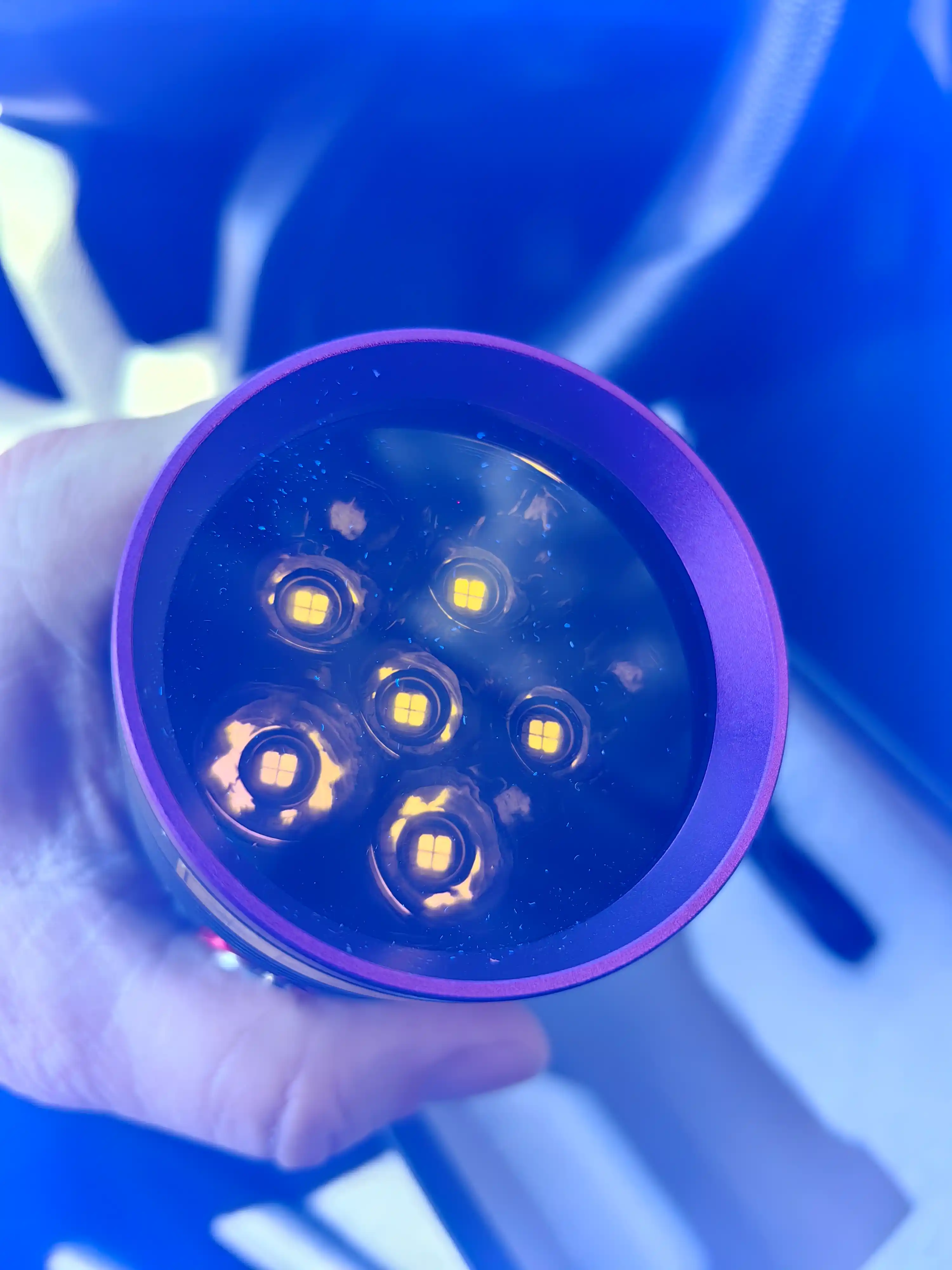 Ultrabinafsha fonar UV LED alyuminiy korpusli, Type-C zaryadlash bilan