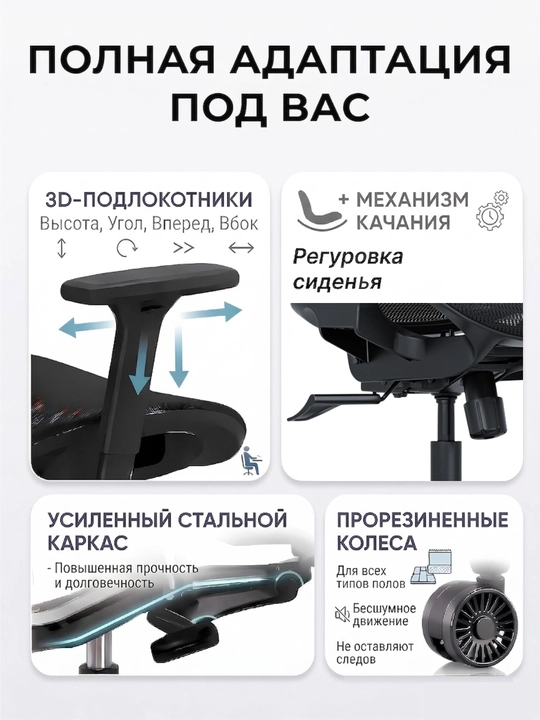 Игровое компьютерное сечетое кресло AndaSeat X-Air Mega, размер XL