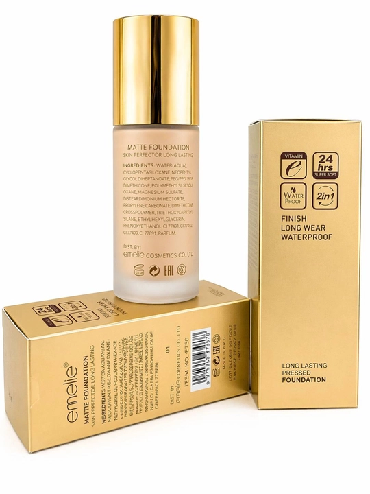 Тональный крем для лица Emelie SPF, стойкий, матовый эффект и ровное покрытие