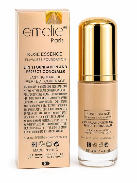 Тональный крем для лица Emelie SPF, стойкий, матовый эффект и ровное покрытие