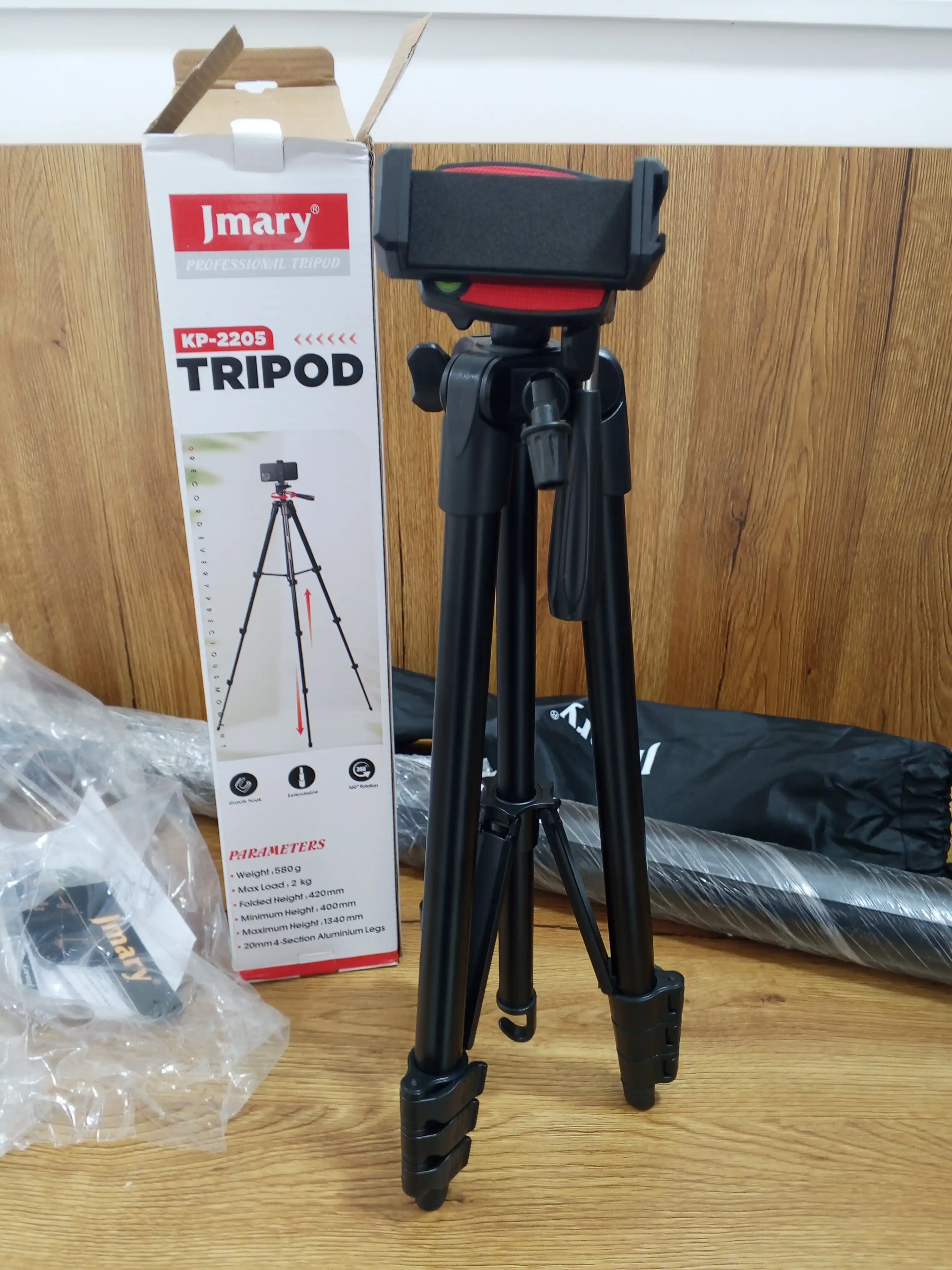 Штатив Jmary KP-2205 с держателем для фотоаппарата и телефона