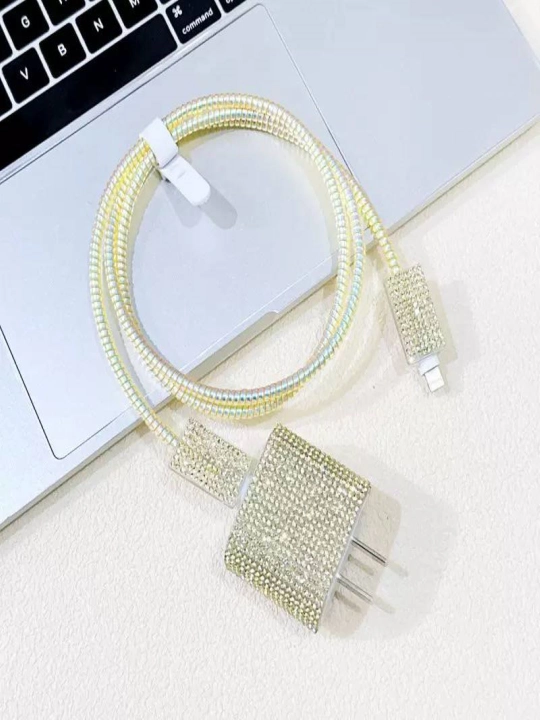 Чехол для зарядного устройства со стразами MagSafe 18W 20W набор 4 предмета - 
