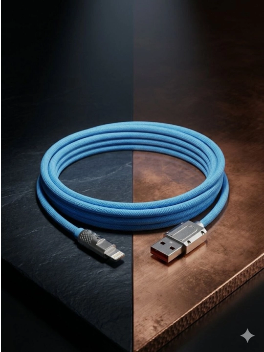 Кабель для iPhone 9-14 Lightning — USB, 1.5 м, быстрая зарядка и передача данных
