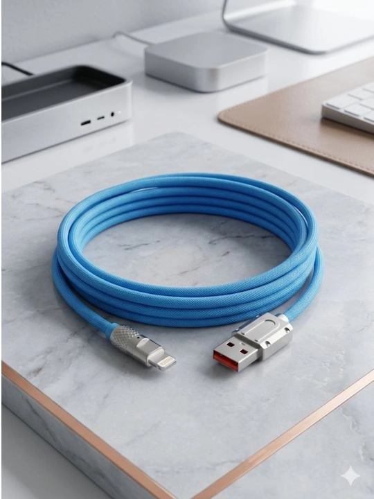 Кабель для iPhone 9-14 Lightning — USB, 1.5 м, быстрая зарядка и передача данных