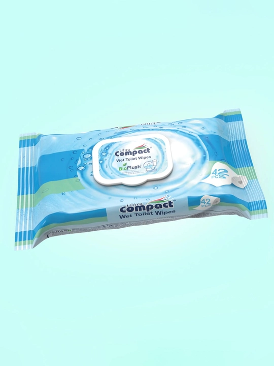 ULTRA COMPACT Влажные салфетки "Bio Flush" растворяется в канализации, 42 шт