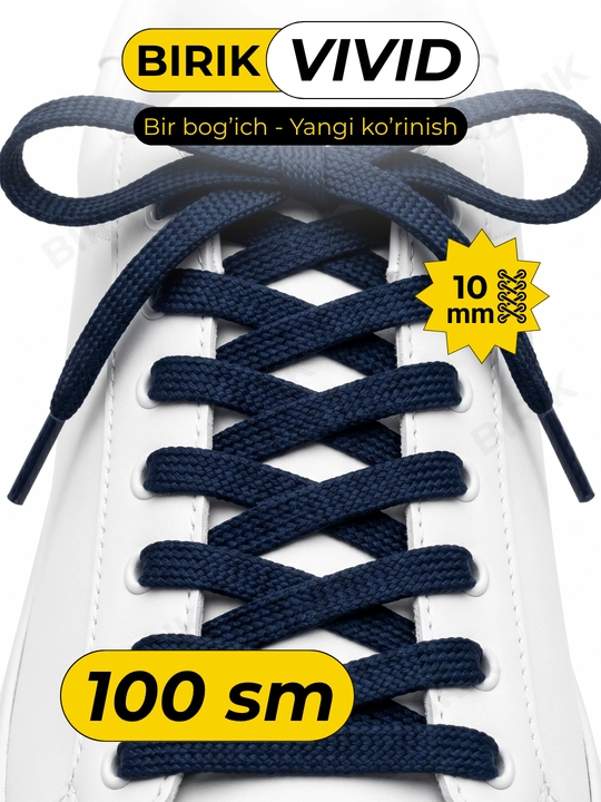 BIRIK VIVID - yassi bog'ichlari 10 mm, 100 sm - 