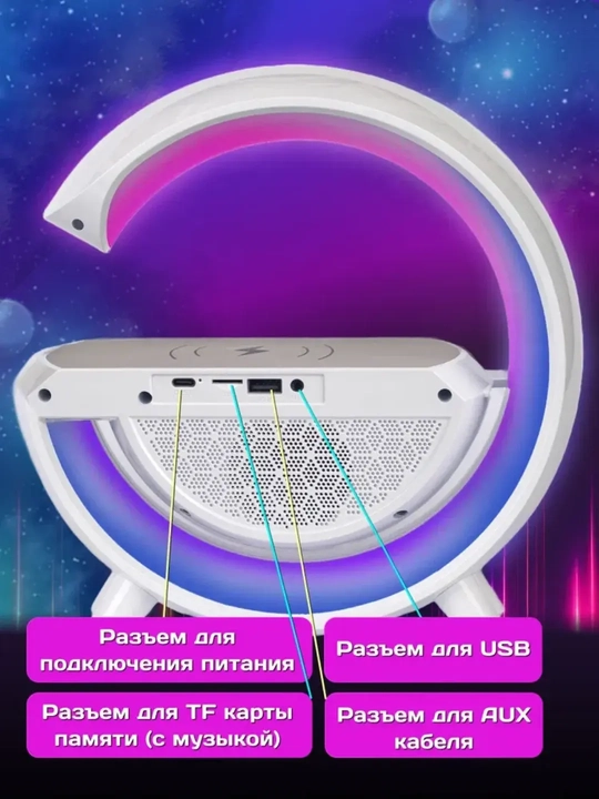 BT-3401 simsiz Bluetooth karnay, LED yoritgich, soat va simsiz funksiyaga ega