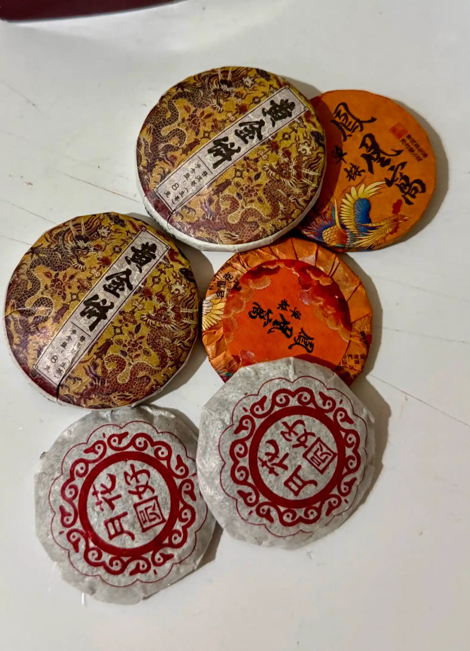 Ko'k choy Pu-er Assorti 3 xil ta'm 2 donadan, 6 dona, 42 гр