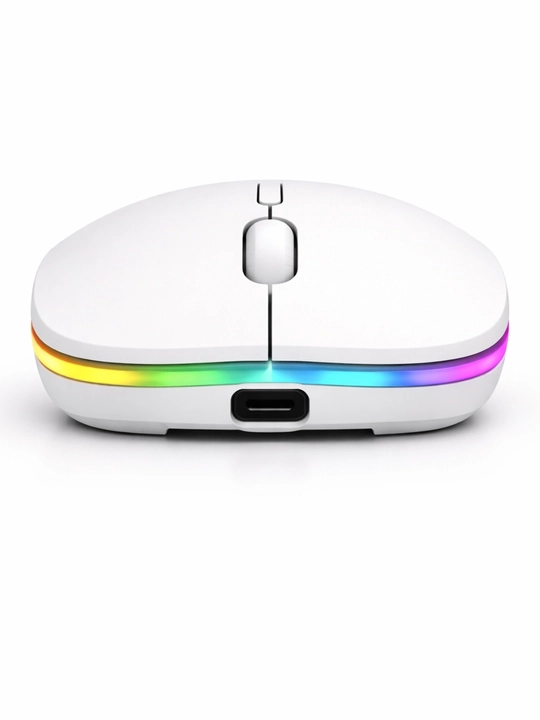 Imsiz sichqoncha Bluetooth +2.4G RGB jim ishlaydigan Type-C noutbuk kompyuter Mac uchun