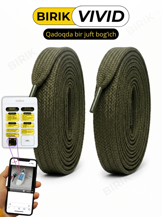 BIRIK VIVID - Yassi bog'ichlari 10 mm, 120 sm