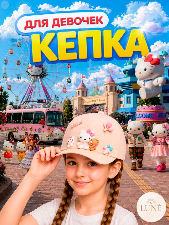 Hello Kitty, Mickey mouse, Zootopia kepka, kepka qizlar uchun, qizlar uchun kepkalar, kepk - 