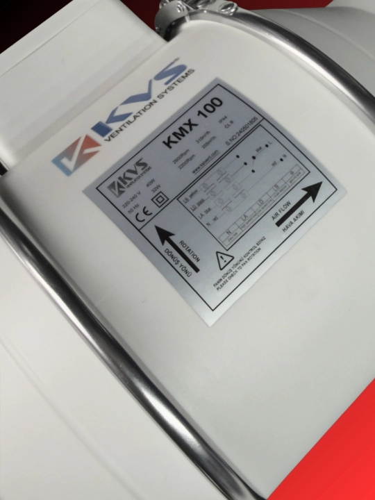 Канальный вентилятор Kalvent KMX (100–315 мм) – 2 скорости, с регулятором, Турция