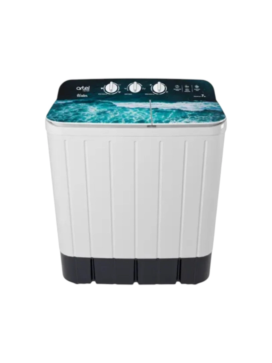 Стиральная машина Artel TG70P, 7 кг полуавтомат, зелёный/белый, с отжимом, 2 бака - 