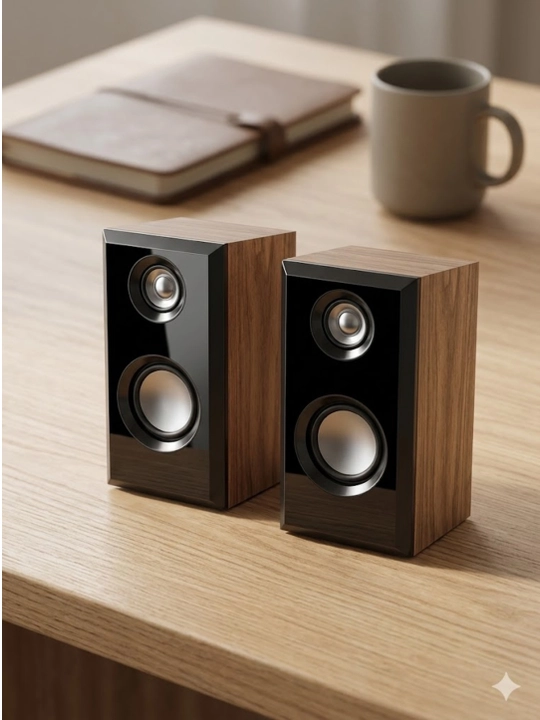 Wooden box K2036 2.0 kompyuter karnaylari, kompyuter va noutbuk uchun akustik tizim, USB