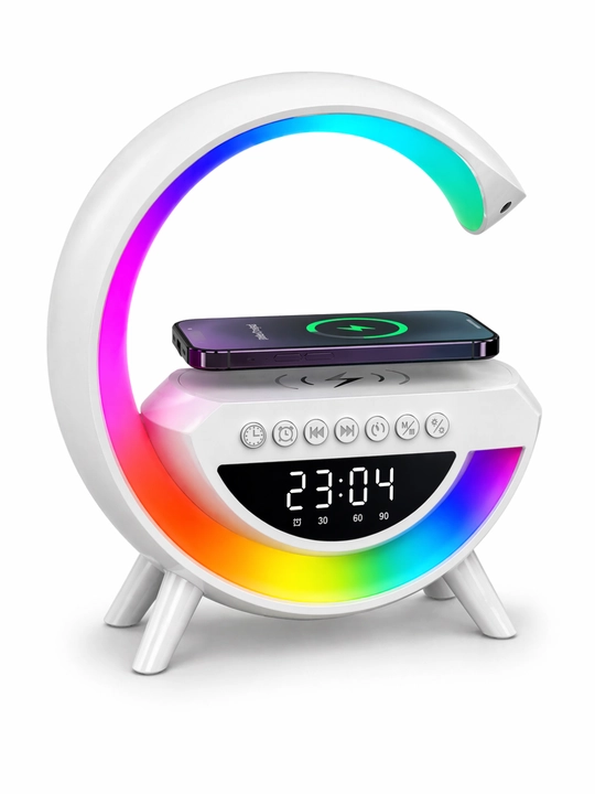 RGB LED Simsiz quvvatlash, Bluetooth karnay, soat va yorug‘lik bilan