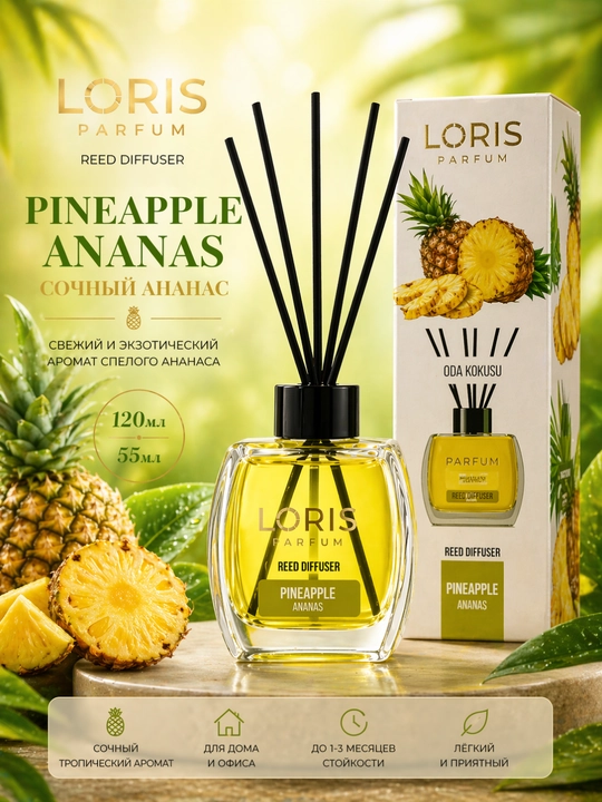 Loris Reed Diffuser 100 ml – Uy uchun xushbo‘y hid, Aromatizator (turli hidlar) - 