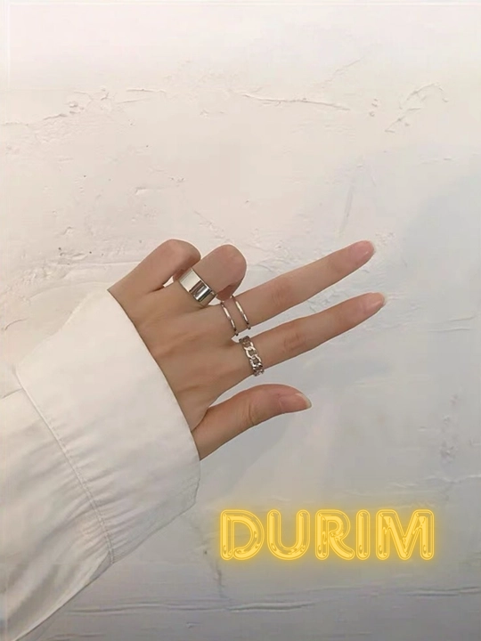 Элегантный современный набор колец в корейском стиле для женщин и девочек - 