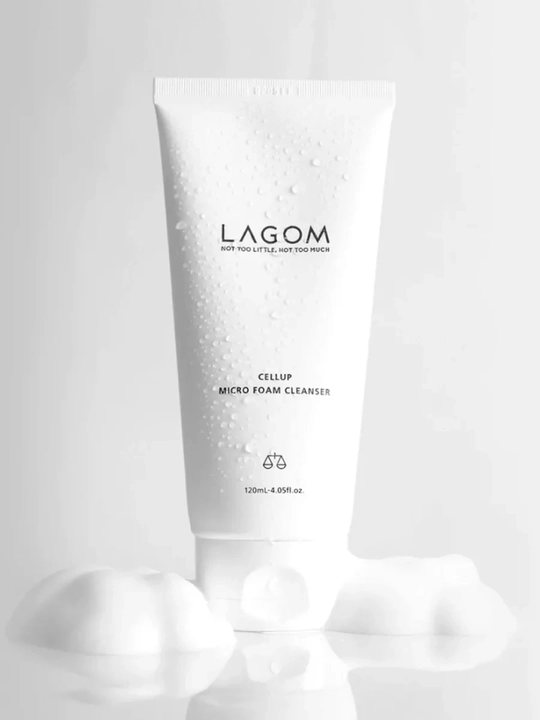 Lagom Cellup Micro Foam Cleanser 120 ml – yumshoq ko‘pikli yuz yuvish geli