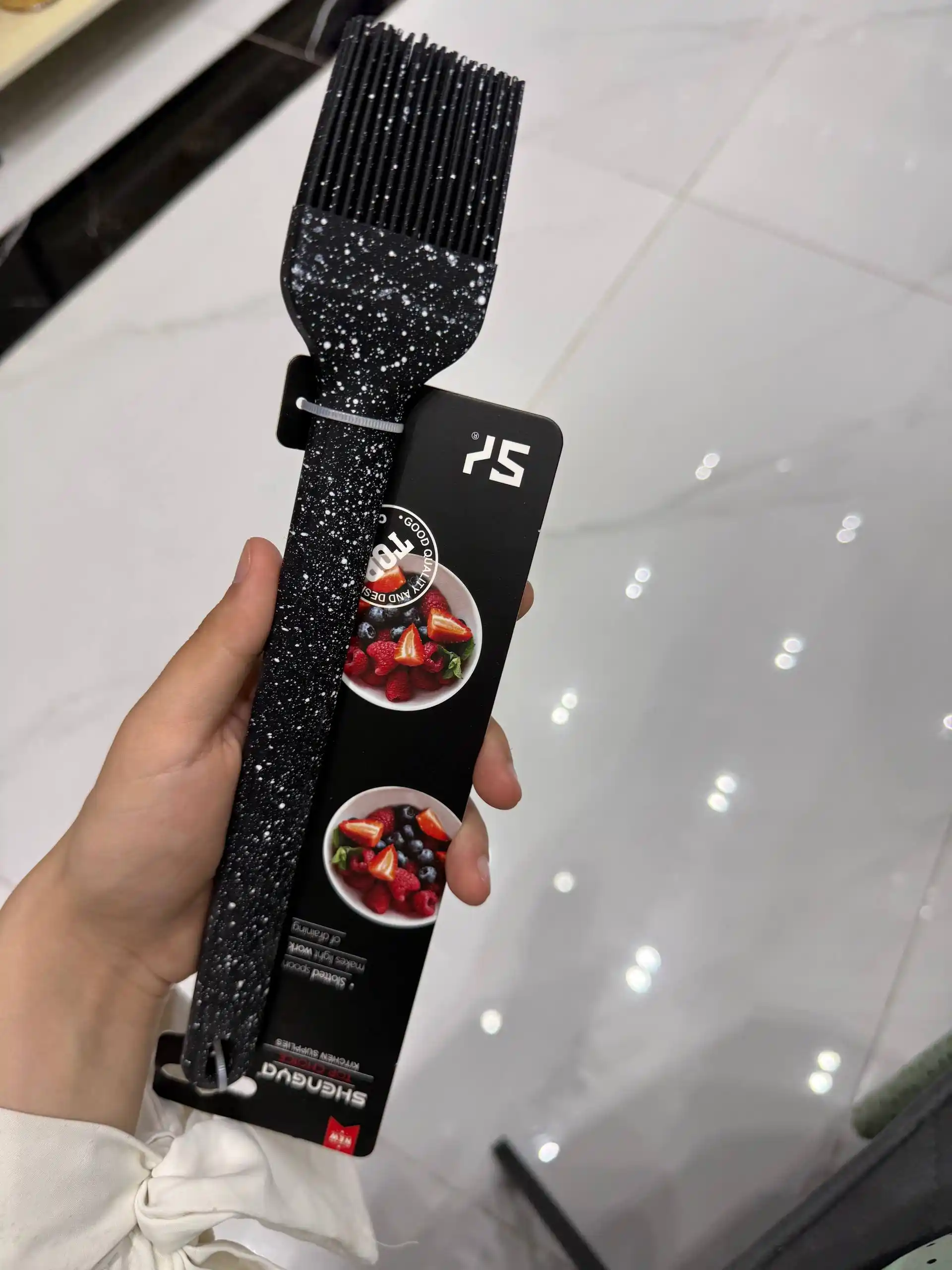 Силиконовые кухонные приборы: кисточка, лопатка, шумовка, половник, 28-36 см, Shengya