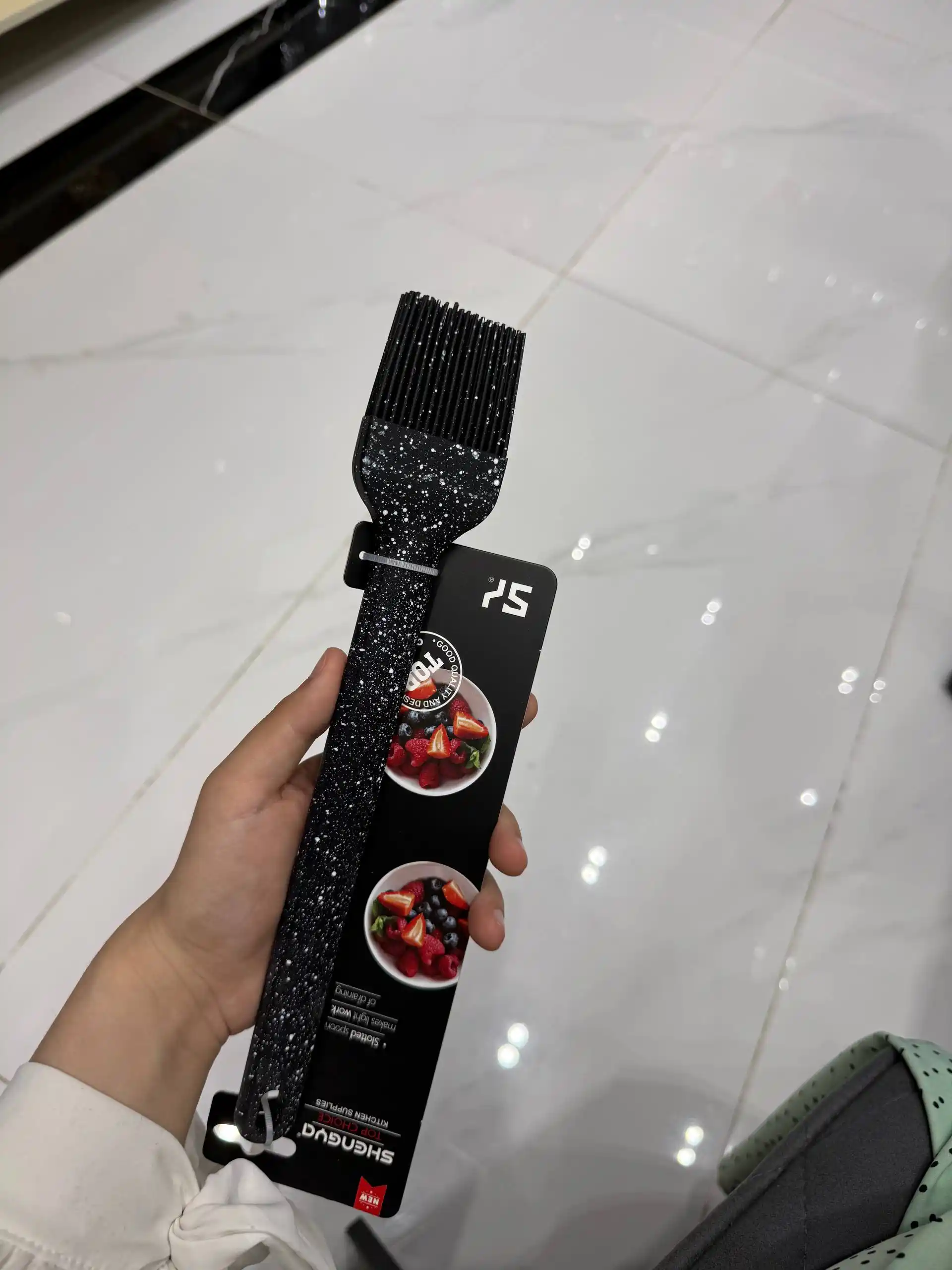 Силиконовые кухонные приборы: кисточка, лопатка, шумовка, половник, 28-36 см, Shengya