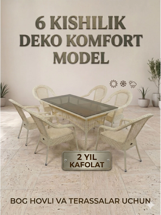 Dacha KOFORT mebeli DEKO 6 kishilik - 