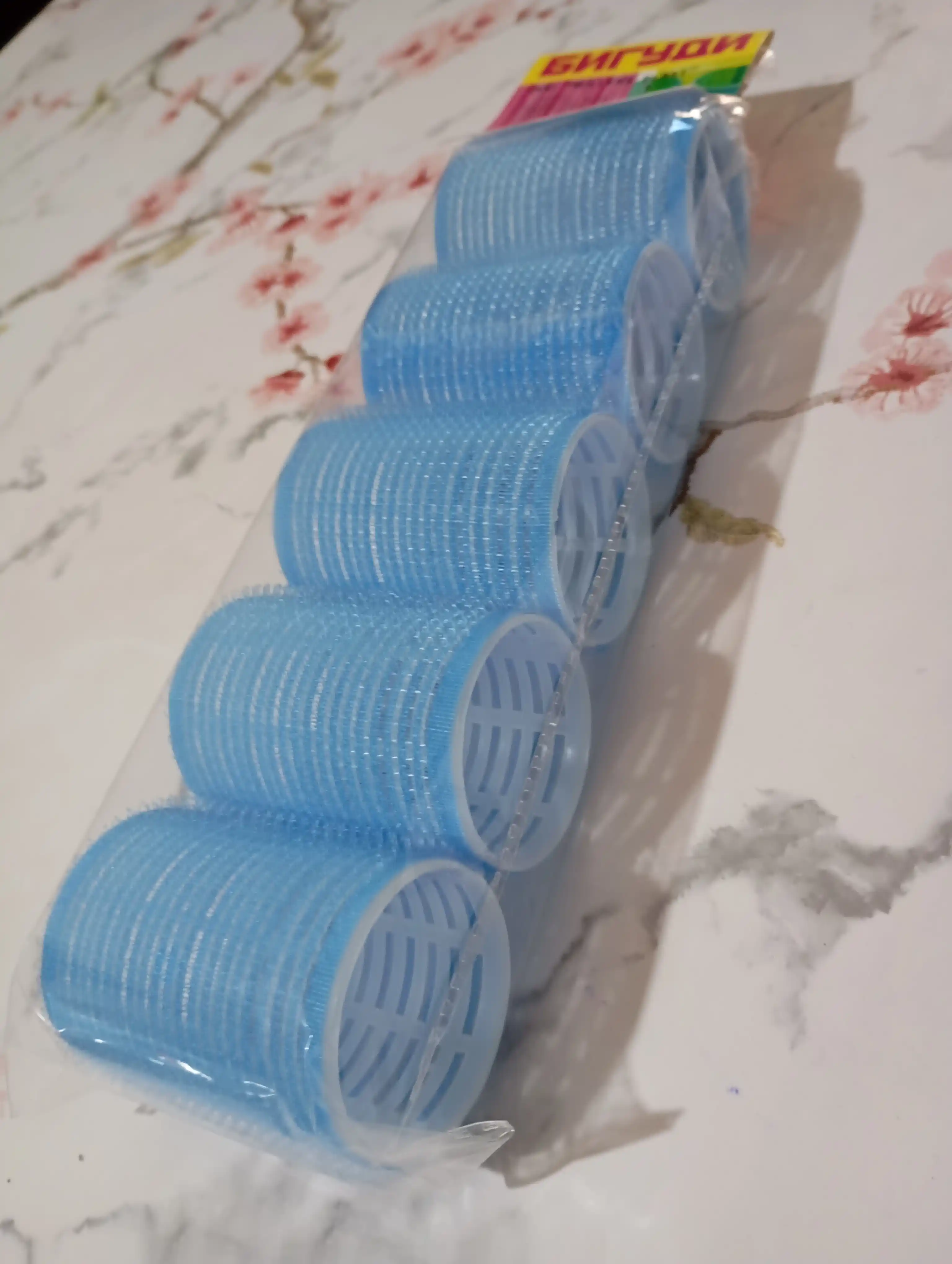 Бигуди на липучке для укладки и объема, Velcro, пластиковые, 40 мм, 5 шт