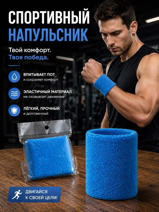 Fitnes uchun sport bilaguzugi, sport uchun sochiqsimon bilaguzuk, terni shimuvchi - 