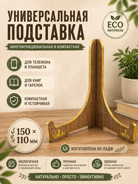 Настольная универсальная подставка из ЛХДФ 150×110 мм - 
