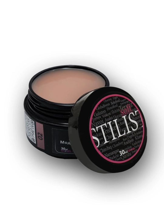 No02 gel, 30 ml, to‘q sariq-shaftoli rangli, tirnoqlar uchun, STILIST_STORE