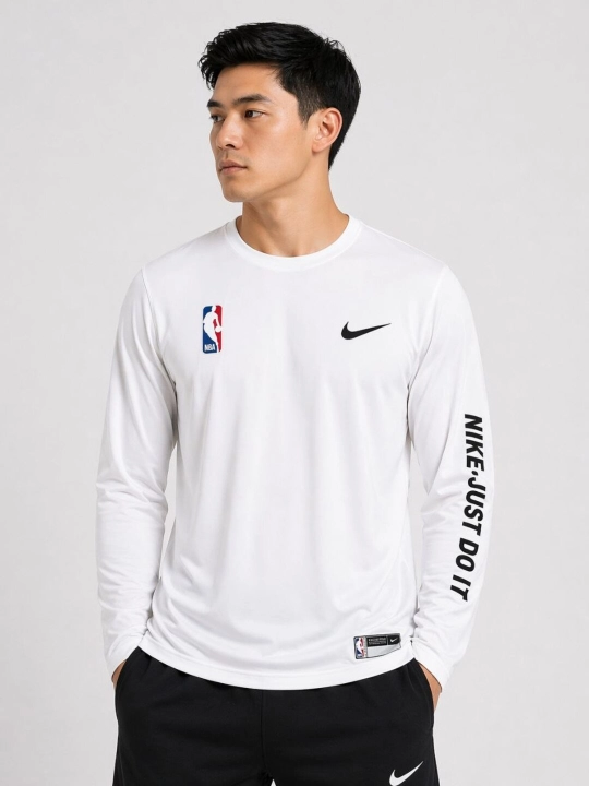 Мужской спортивный лонгслив Nike NBA, футболка с длинным рукавом