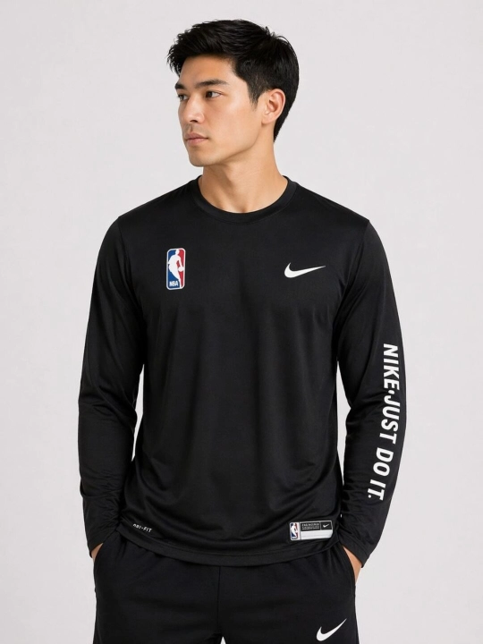 Мужской спортивный лонгслив Nike NBA, футболка с длинным рукавом